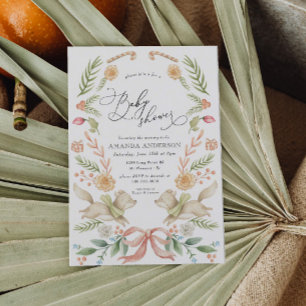 Baby shower met kerstboomdieren kaart