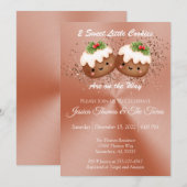 Baby shower met kersttwitterkoekjes kaart (Voorkant / Achterkant)