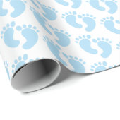 baby shower met kloofblauwe poten cadeaupapier (Rol Hoek)