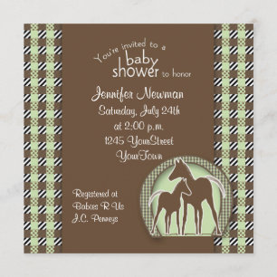 baby shower met paarden in Green Play Kaart