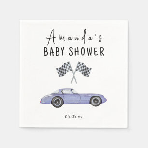 Baby Shower met raceauto thema Servet