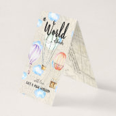 Baby shower met reisthema | Bedankt Opmerking Kaart (Voorkant)