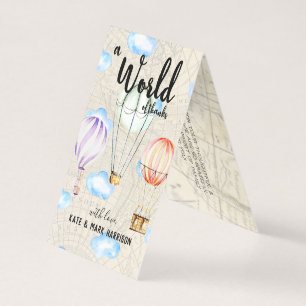 Baby shower met reistijd   Opmerking: Dank u wel Kaart