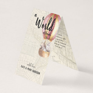 Baby shower met reistijd Opmerking: Dank u wel Kaart