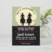 Baby shower met rodeo-thema kaart (Staand voorkant)