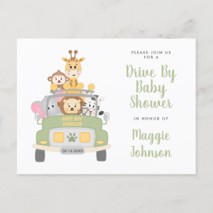 Baby shower met Safari Cute Animal Uitnodiging Briefkaart