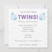 Baby shower met twee bakken kaart (Achterkant)