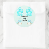 Baby shower met twee bakken ronde sticker (Tas)