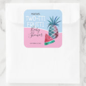 Baby shower met twee tti-tti-tti-tweens vierkante sticker (Tas)