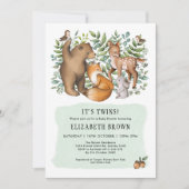 Baby shower met tweelingbogen kaart (Voorkant)