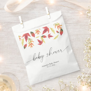 Baby Shower met vallende bladeren Bedankzakje