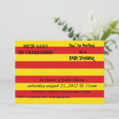 Baby shower met vlag van Catalonië Kaart (Staand voorkant)