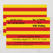 Baby shower met vlag van Catalonië Kaart (Voorkant / Achterkant)