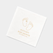 Baby shower met voetafdruk | feestdecor folie servetten (Links)