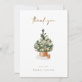 Baby shower met winterkerstbomen bedankkaart (Voorkant)