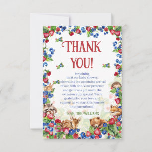 Baby Shower met Zoete Bessen  Bedankkaart