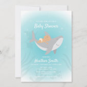 Baby shower met zoete haaien kaart (Voorkant)