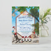 Baby shower met zomerkerst kaart (Staand voorkant)