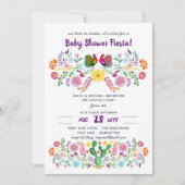 Baby shower mexicain FIESTA Invitation Folk Art (Devant)