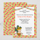 Baby shower mexicain Fiesta Invitation peau claire (Devant / Derrière)