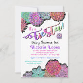 Baby shower Mexican Fiesta Floral Mandala Kaart (Voorkant)
