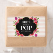 Baby shower Mini Champagne Étiquette fille (En situation)