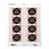 Baby shower Mini Champagne Étiquette fille (Feuille entière)