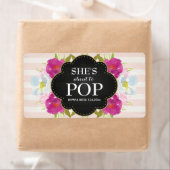 Baby shower Mini Champagne Étiquette fille (En situation)