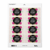 Baby shower Mini Champagne Étiquette fille (Feuille entière)