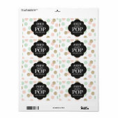 Baby shower Mini Champagne Étiquette Genre Neutre (Feuille entière)