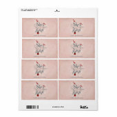 Baby shower Mini Champagne Étiquette Winter Pink (Feuille entière)