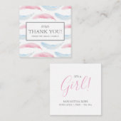 Baby shower Mini Hartelijk dank Notitiekaartje (Voorkant / Achterkant)