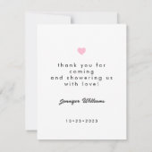 Baby shower minimal moderne photo maman merci (Dos)