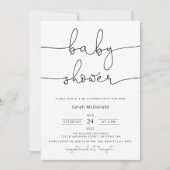 Baby shower minimaliste moderne simple Invitation (Devant)