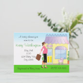 Baby shower Mod Mom Boutique Shopper Invitation (Debout devant)
