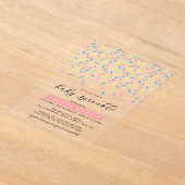 Baby shower Moder Sprinkle Acryl Uitnodigingen (Laagn)