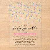 Baby shower Moder Sprinkle Acryl Uitnodigingen (Voorkant)