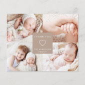 Baby shower Modern Minimalist bedankkaarten Flyer (Achterkant)