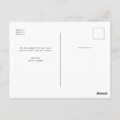 Baby shower modern script - Foto Briefkaart (Achterkant)