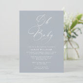 Baby shower moderne Abstrait | Invitation (Debout devant)