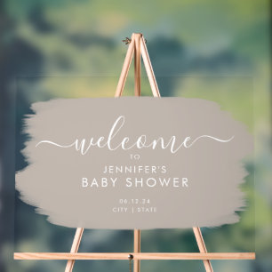 Baby shower moderne Accueil Peinture Beige blanc