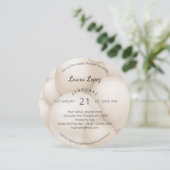 Baby shower moderne Balloons Beige Invitation (Debout devant)