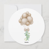 Baby shower moderne Balloons Beige Invitation (Dos)