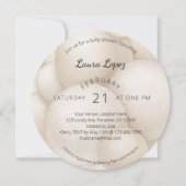 Baby shower moderne Balloons Beige Invitation (Devant)