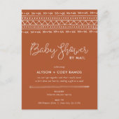 Baby shower moderne Boho par invitation postale (Devant)