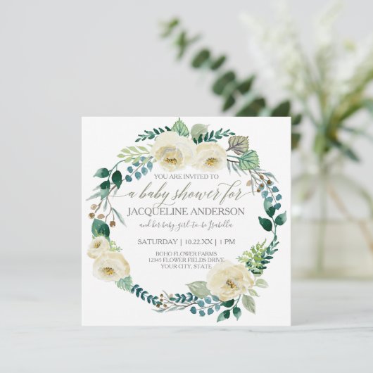 Baby shower Moderne broodroosterRozen met glans Kaart (Staand voorkant)