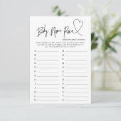 Baby shower moderne Cartes cardiaques Nom de bébé (Debout devant)