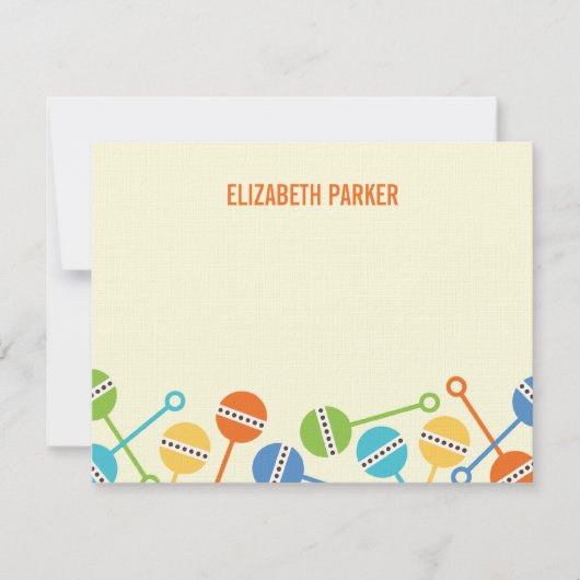 Baby shower moderne des roquettes Merci Cartes (Devant)