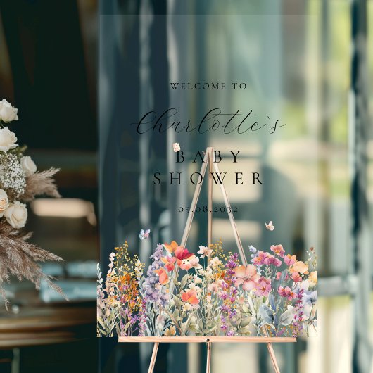 Baby shower moderne et fleur sauvage Accueil