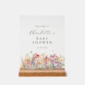 Baby shower moderne et fleur sauvage Accueil (Recto)